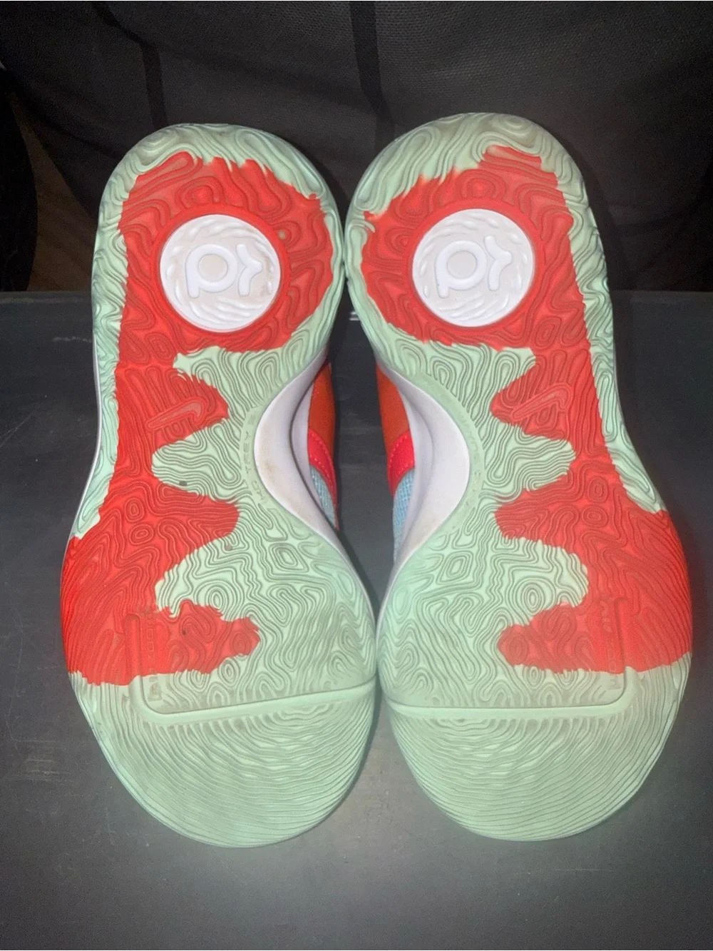 Nike Kids Seafoam and Red Strap Sneakers